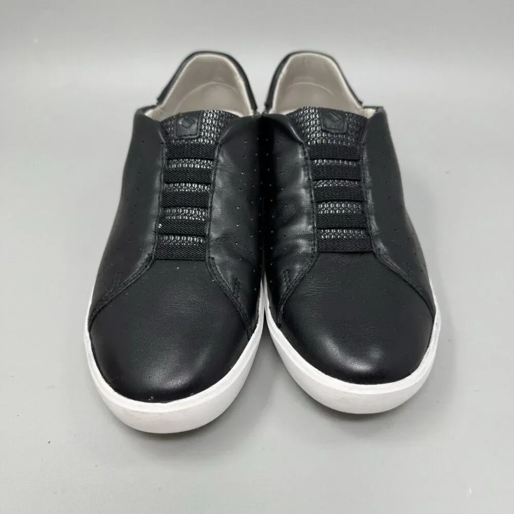 Kizik Miami Shoes Womens 8M Black Leather Slip On Hands Free Comfort Walking